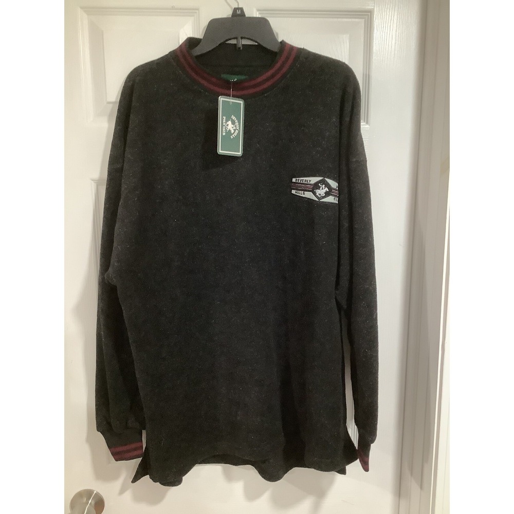 Vntg Beverly Hills Polo Club  Sweater Men's  Black Size XL